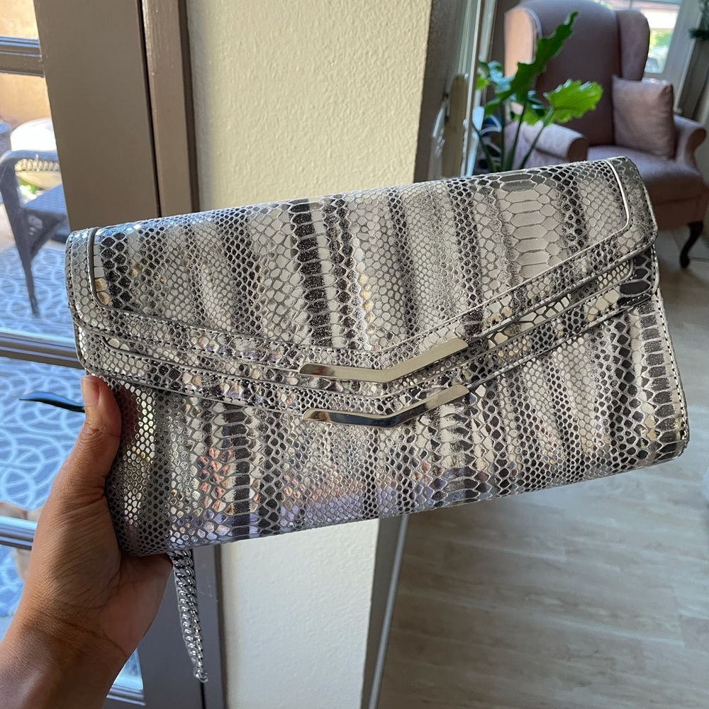 White House Black Market Evening Snake Clutch